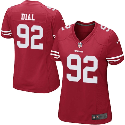 Women's Limited Quinton Dial Nike Jersey Red Home - #92 NFL San Francisco 49ers